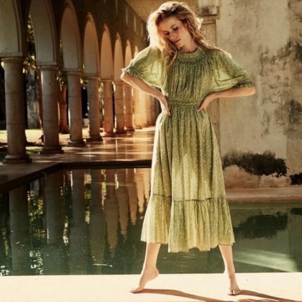 Doen Green Midi Dress